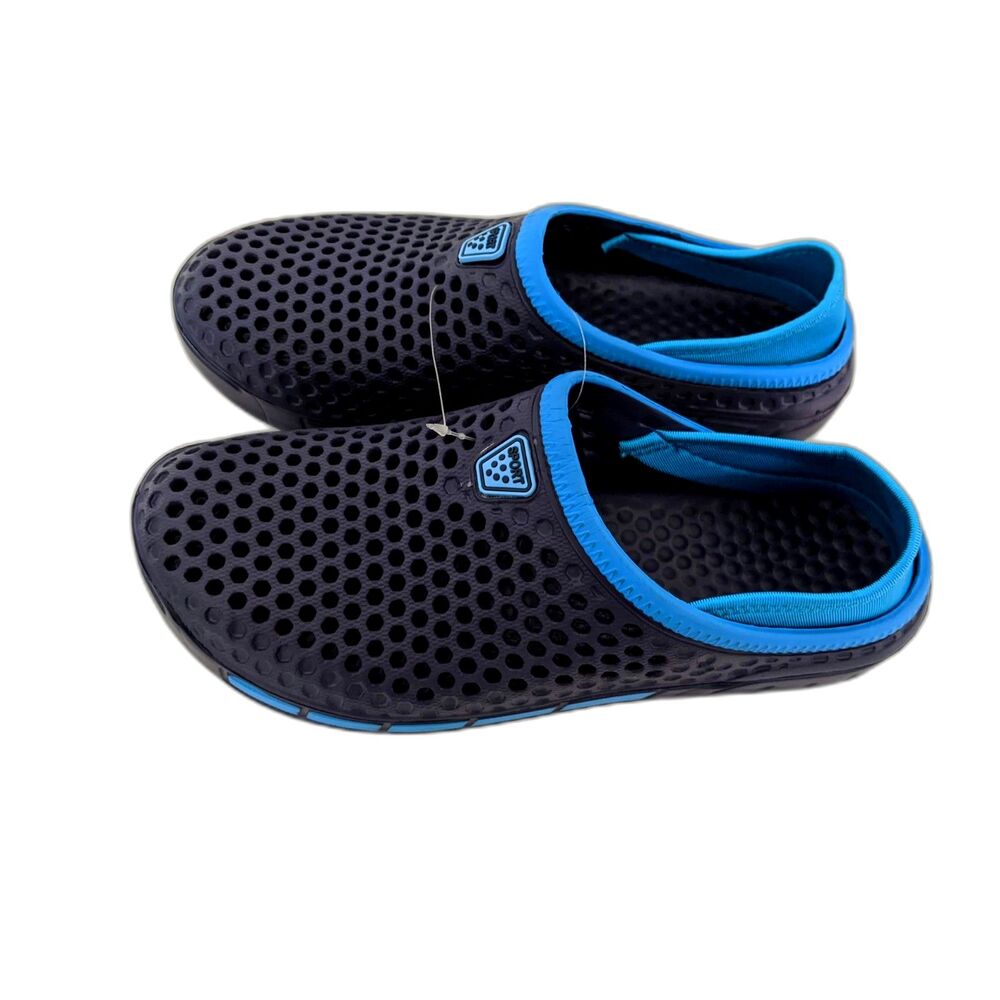 NEW Men's Blue Vacation Beach Quick Dry Water Shoes/ Garden Clogs, 44/11 U.S.